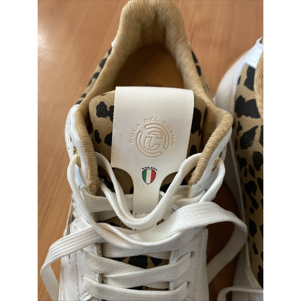 Duca Del Cosma Aviva Spikeless Waterproof Golf Shoes White Leopard Women's 6.5 - Picture 5 of 10